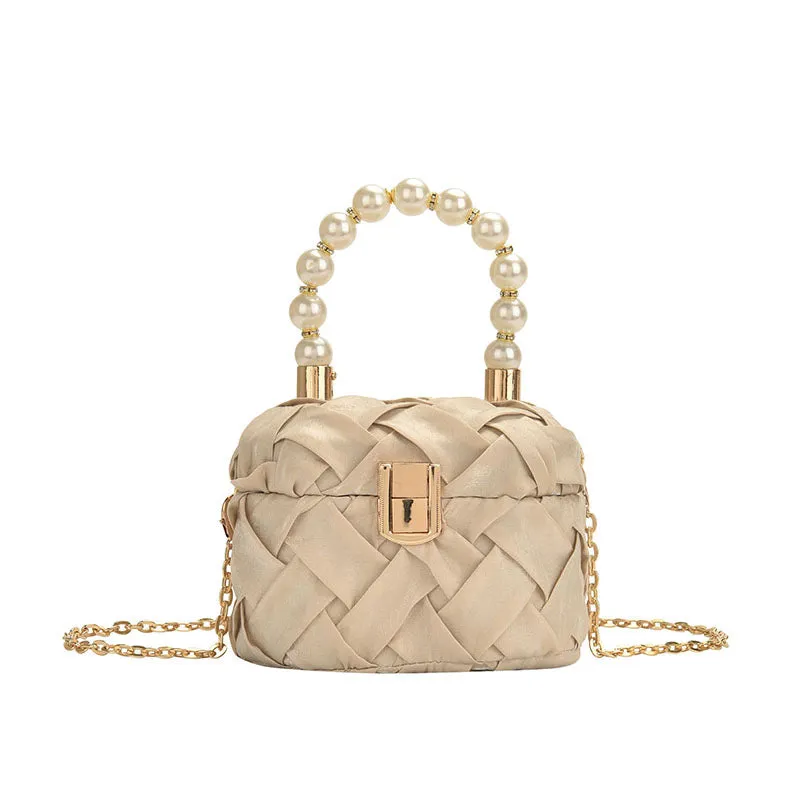 BerriesJam - 2024 Woven Small Pearl Handbag