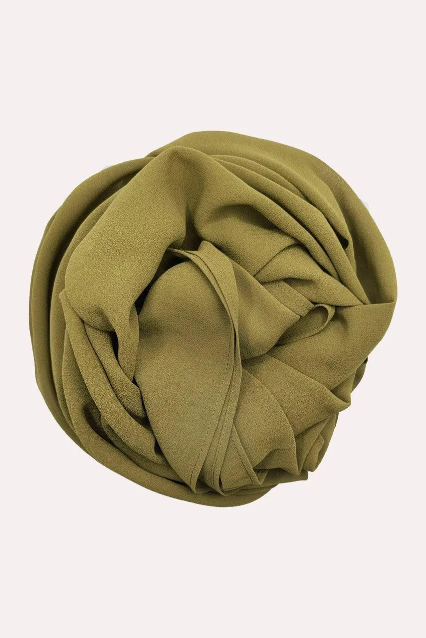 Classic Chiffon Hijab - Army Green