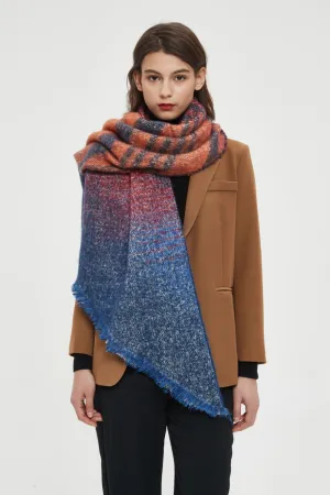 Edgy Raw Hem Scarf - Polyester Wrap for a Modern Look