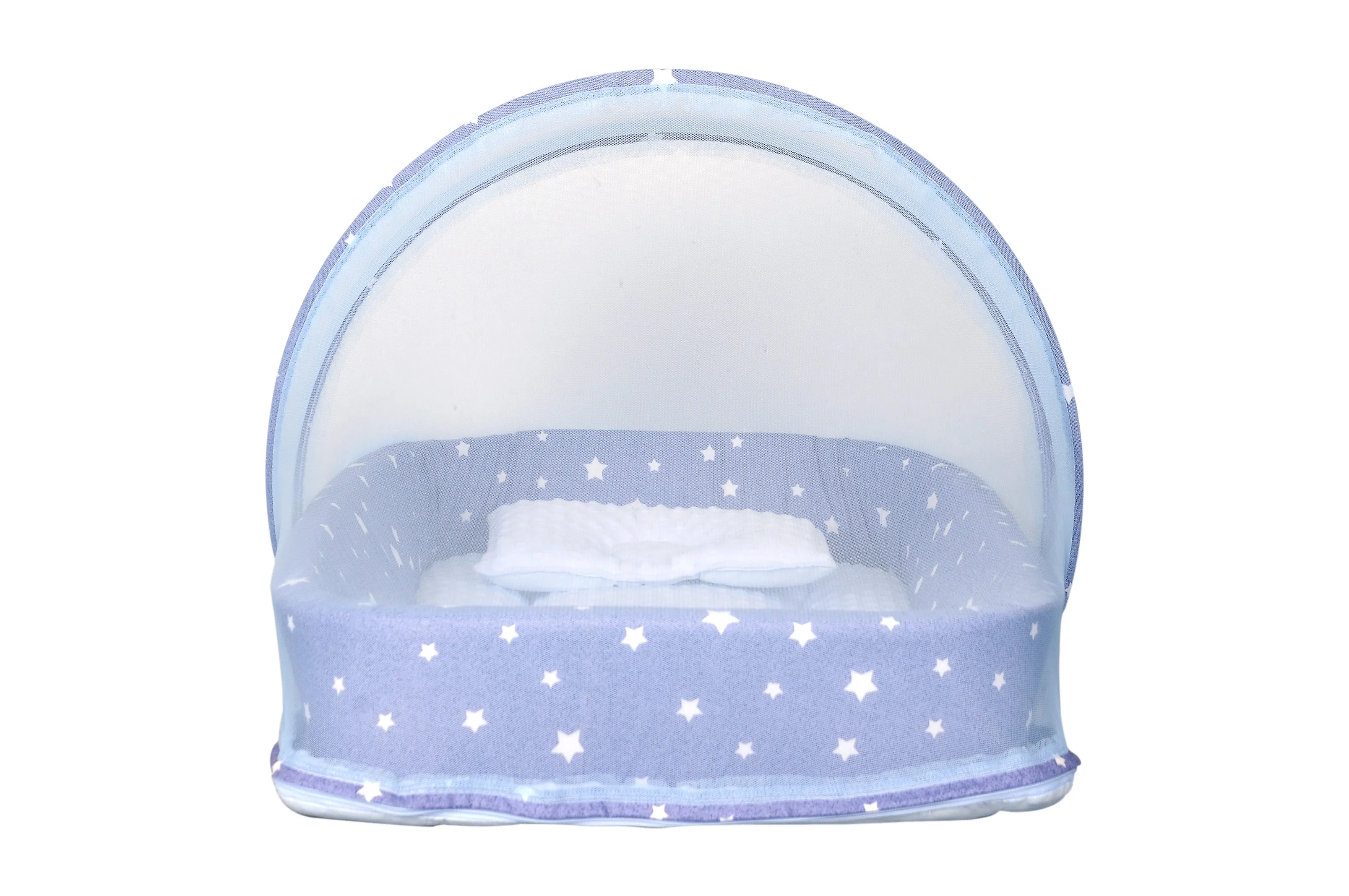 Little Angel Baby Bed With Comfy Paddings (Blue)