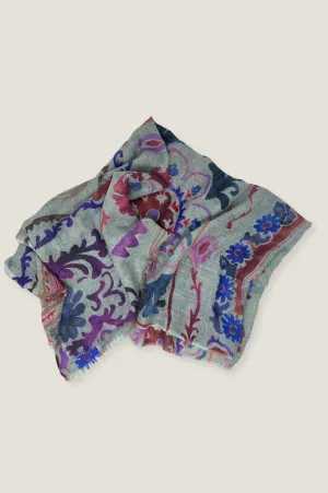 Paisley Block Scarf | Multi/Purple