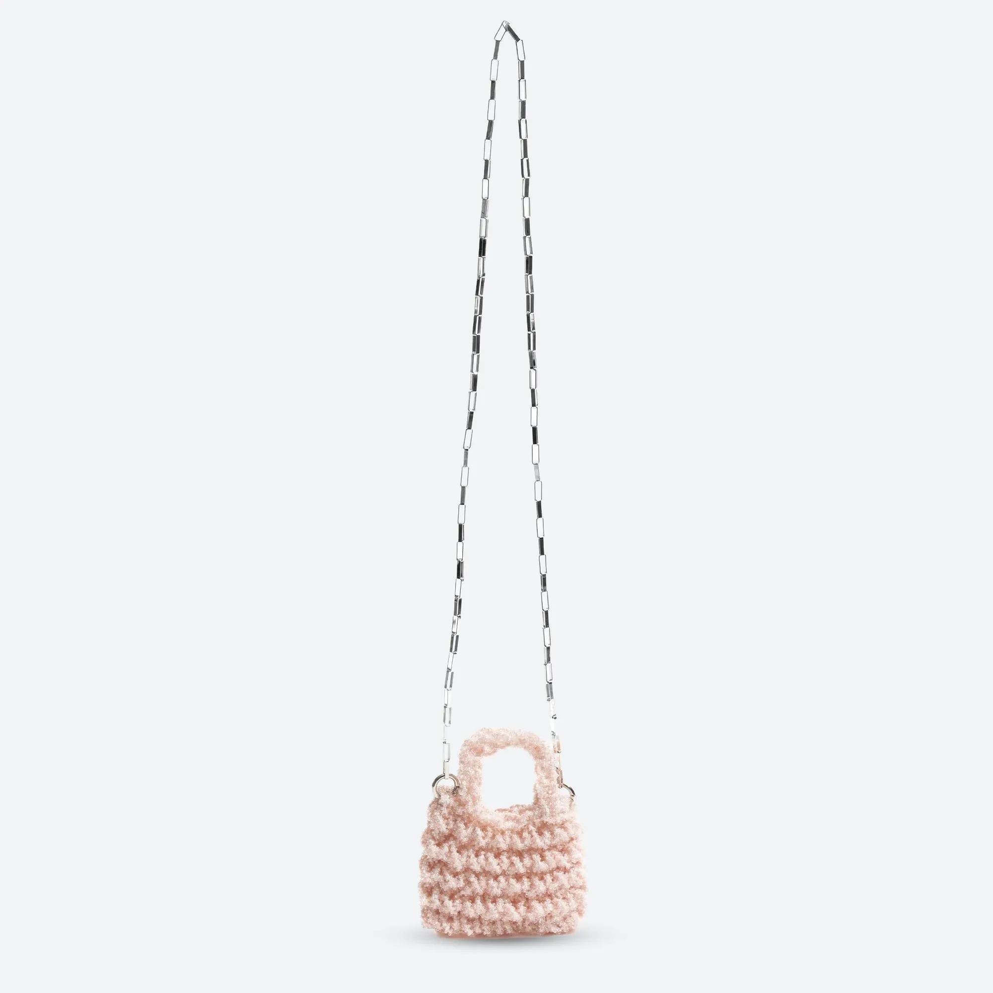 Soft Girl Beaded Chain Strap Handbag