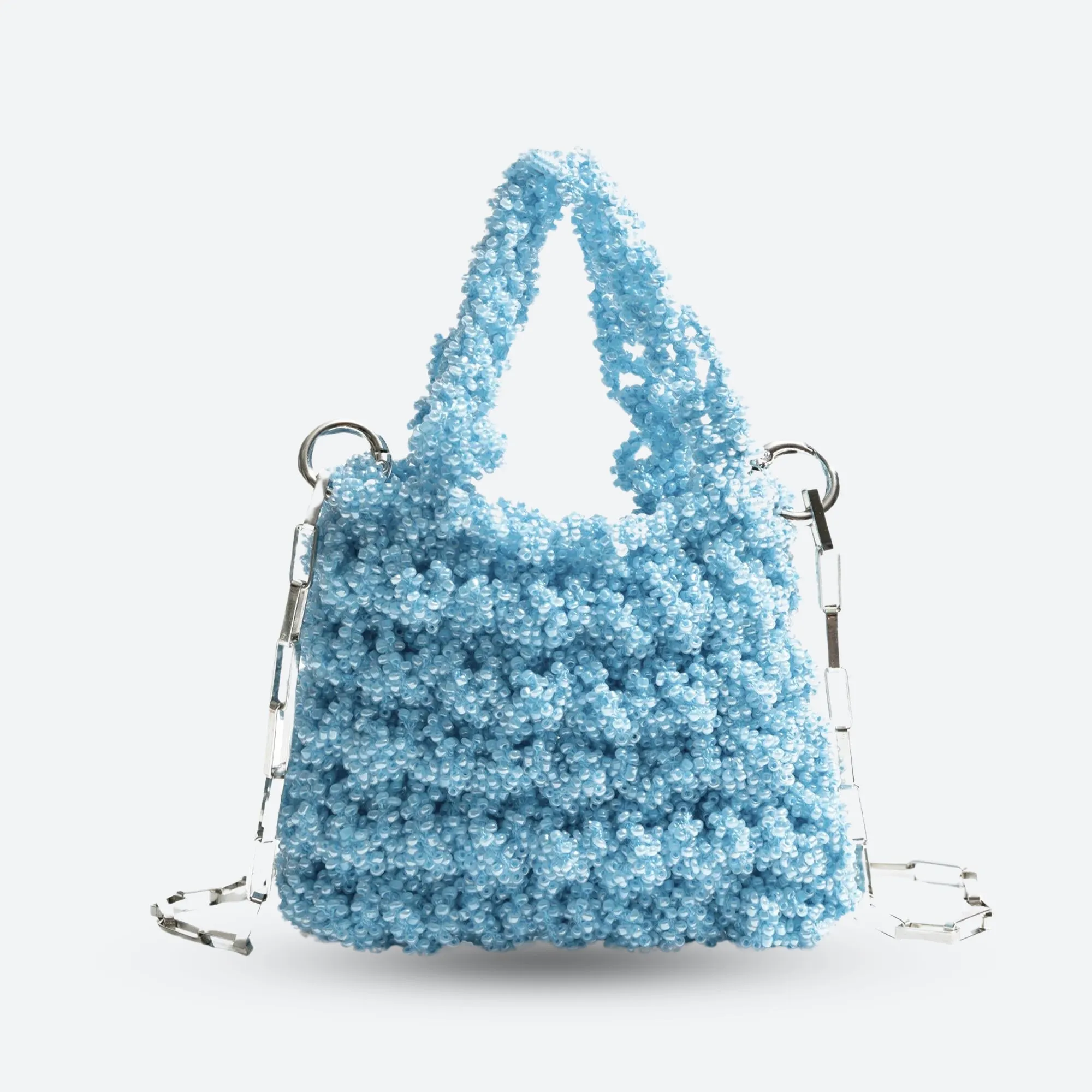 Soft Girl Beaded Chain Strap Handbag