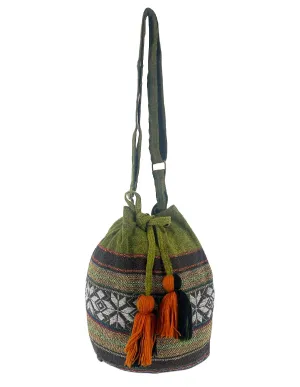 Tribal Print Round Pouch Crossbody Hobo Bag