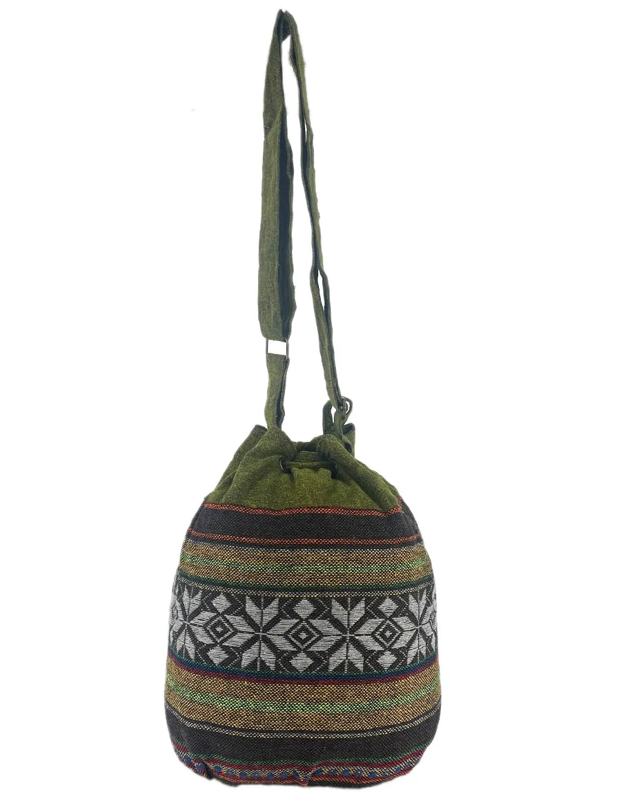 Tribal Print Round Pouch Crossbody Hobo Bag