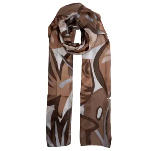 Women's Tropical Leaf Print Lightweight Scarf